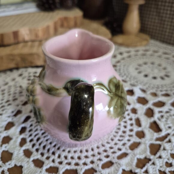 RARE Hull Pottery Tuscany Tokay 3 pcs Tea Set - Pink, Green Grapes & Vines - Picture 12 of 16